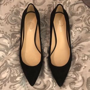 NINE WEST Black Velvet Heels